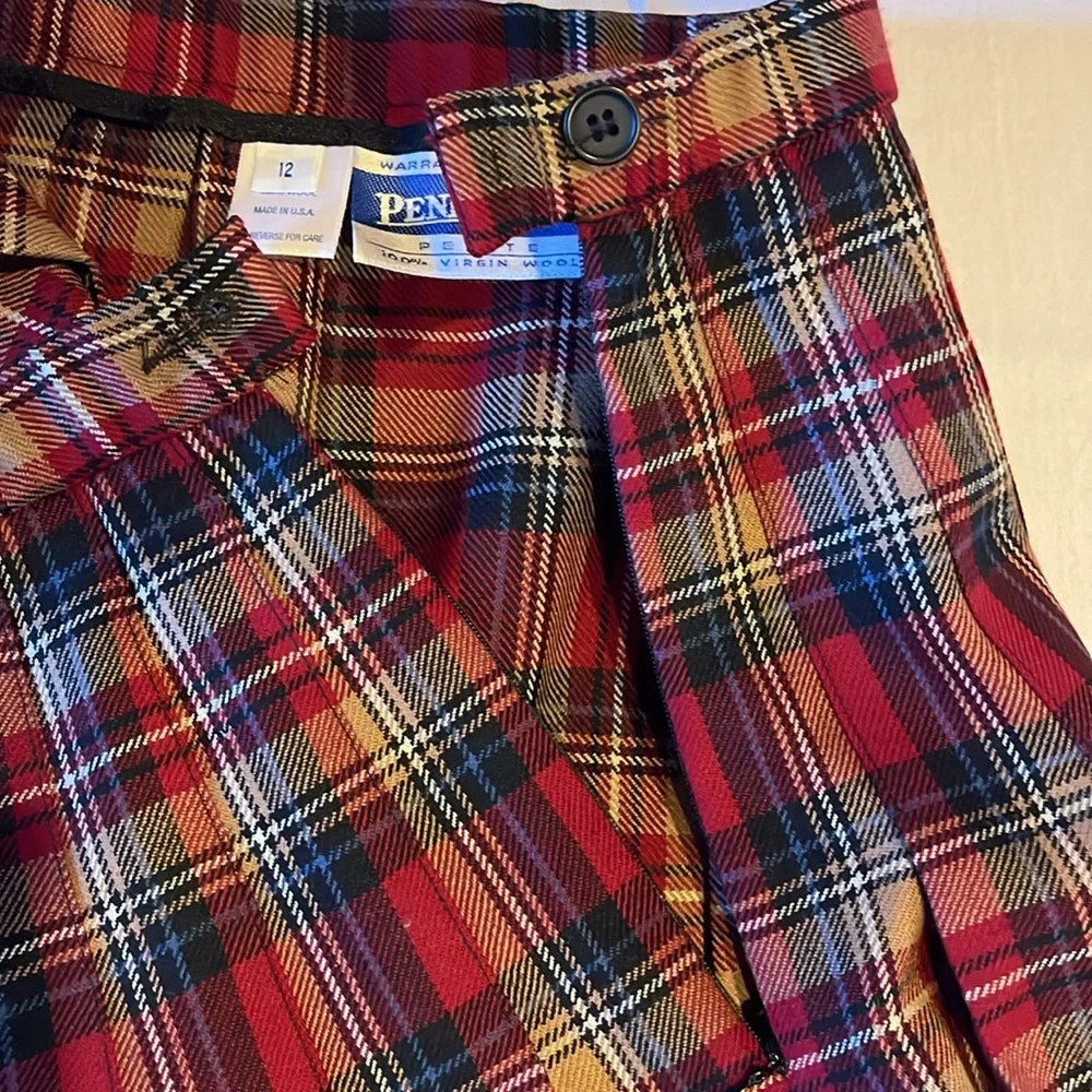Vintage Pendleton Petite‎ 100% Virgin Wool Long Pleated Skirt
